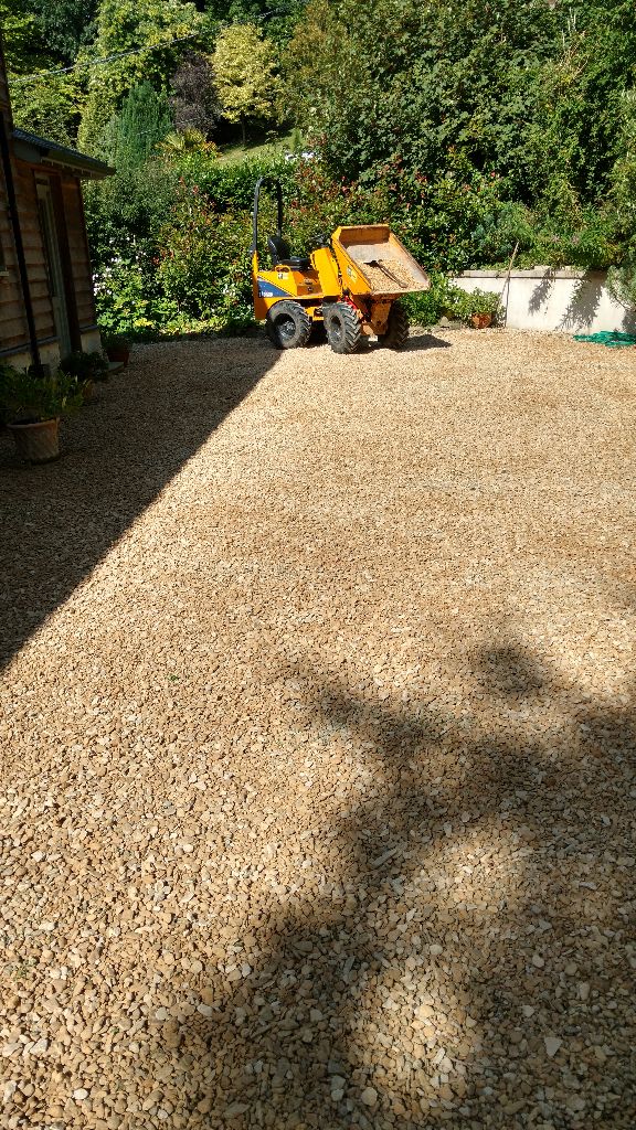 Fresh Cotswold Stone driveway top up in Shaftesbury Dorset MSC Landscapes